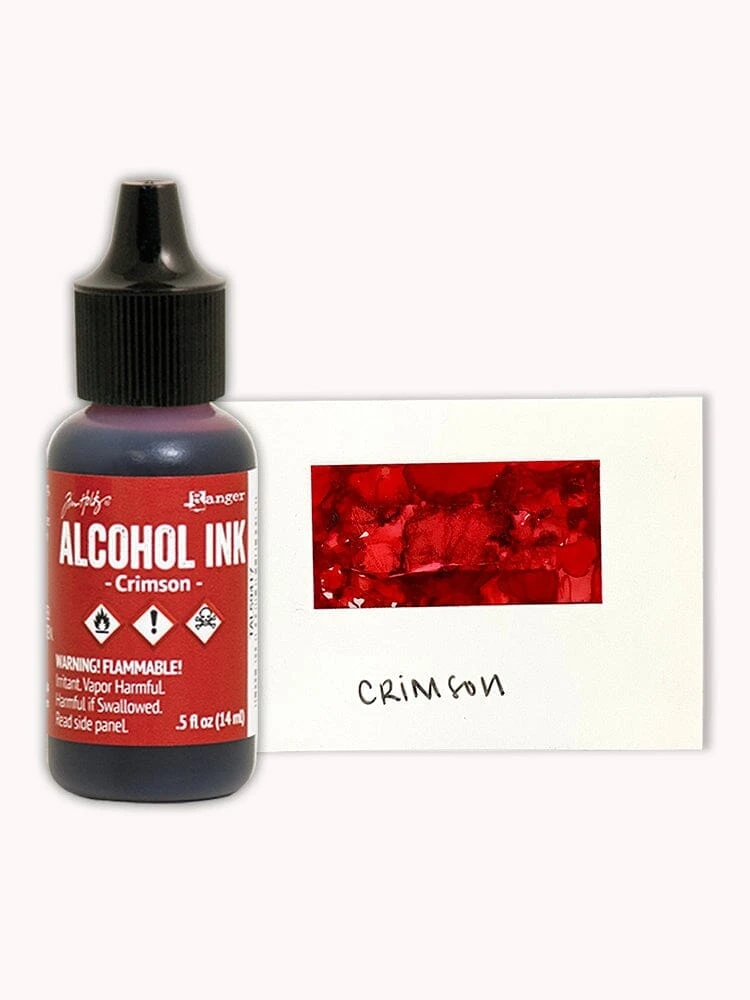Tim Holtz® Alcohol Ink Crimson, 0.5oz 4 Tim Holtz® Alcohol Ink Crimson, 0.5oz - Image 2