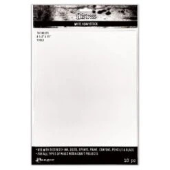 Tim Holtz Distress® White Heavystock 8.5" X 11", 10pk