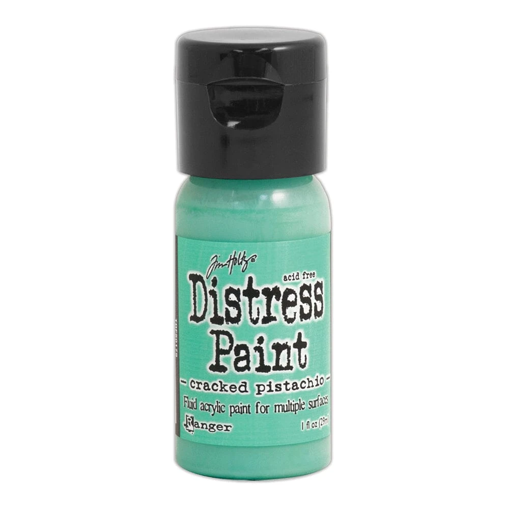 Tim Holtz Distress® Flip Top Paint Cracked Pistachio, 1oz 3 Tim Holtz Distress® Flip Top Paint Cracked Pistachio, 1oz