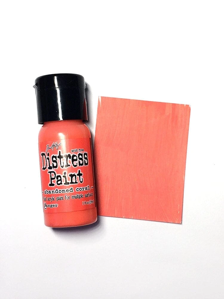 Tim Holtz Distress® Flip Top Paint Abandoned Coral, 1oz 4 Tim Holtz Distress® Flip Top Paint Abandoned Coral, 1oz - Image 2