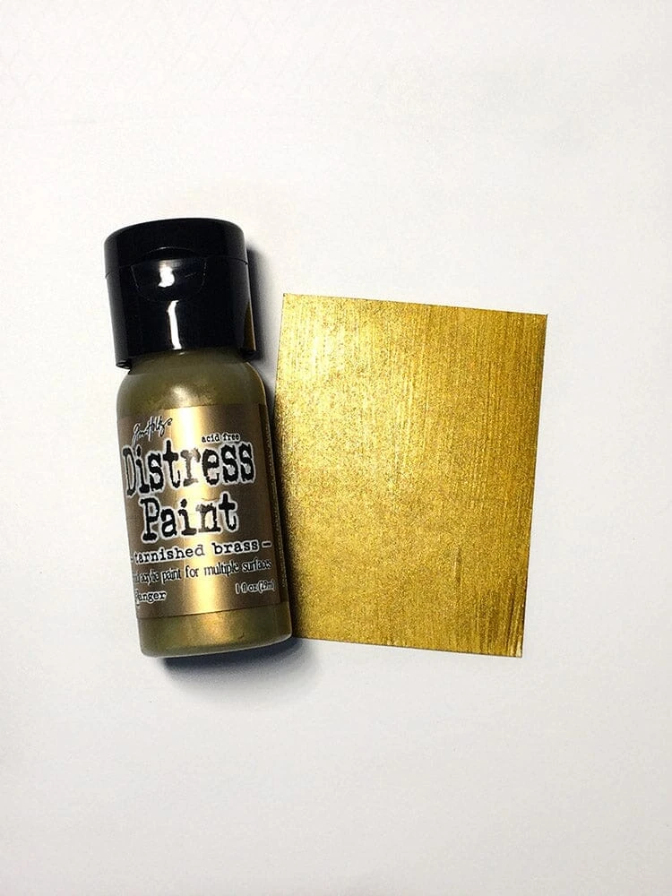 Tim Holtz Distress® Flip Top Paint Tarnished Brass, 1oz 4 Tim Holtz Distress® Flip Top Paint Tarnished Brass, 1oz - Image 2