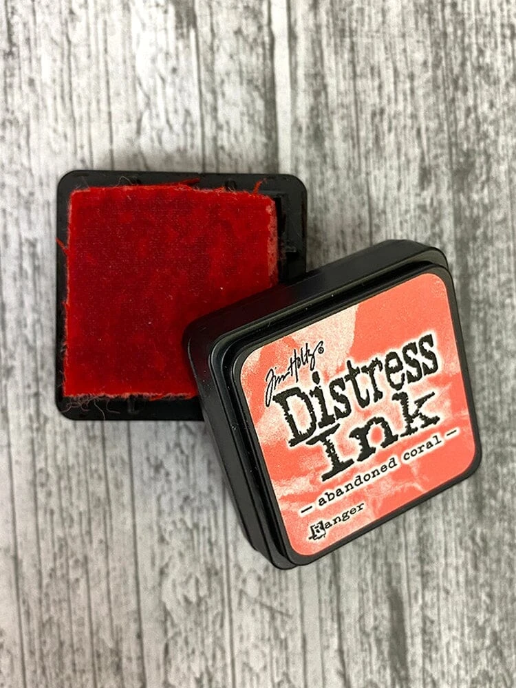 Tim Holtz Mini Distress® Ink Pad Abandoned Coral 4 Tim Holtz Mini Distress® Ink Pad Abandoned Coral - Image 2