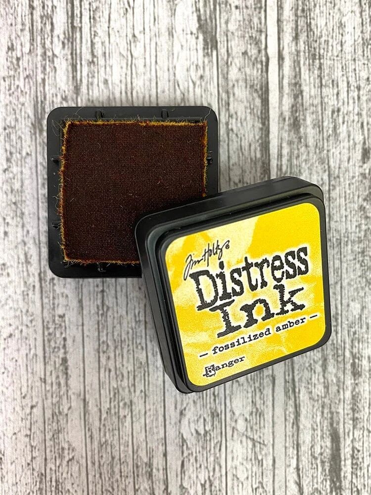 Tim Holtz Mini Distress® Ink Pad Fossilized Amber 4 Tim Holtz Mini Distress® Ink Pad Fossilized Amber - Image 2