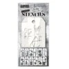 Tim Holtz® Stampers Anonymous Element Stencil - Festive Art -RANGER ART SUPPLIES THEST005 Element Stencils Festive Art mock