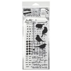Tim Holtz Stampers Anonymous Stamp & Stencil Mixed Media Silhouette Birds