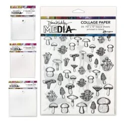 Dina Wakley Media Tags & Collage Paper Bundle