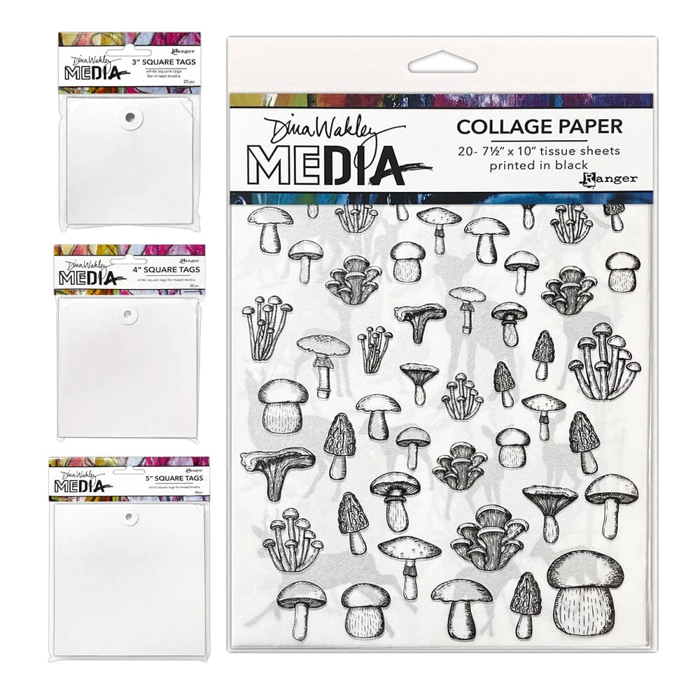 Dina Wakley Media Tags & Collage Paper Bundle 3 Dina Wakley Media Tags & Collage Paper Bundle