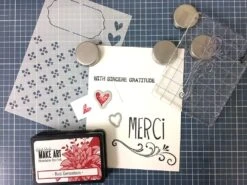Wendy Vecchi Stamp, Die & Stencil Set - Merci & More -RANGER ART SUPPLIES WVZ71129 MerciandMore ab7ad1c3 bbb7 4830 9950 cb125386801c