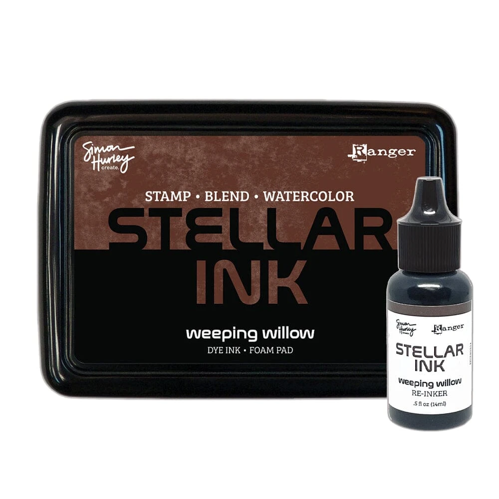 Simon Hurley Create. Stellar Foam Dye Ink Pad & Reinker, Weeping Willow 3 Simon Hurley Create. Stellar Foam Dye Ink Pad & Reinker, Weeping Willow